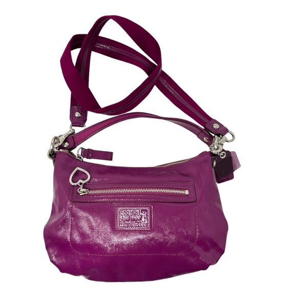 Coach purse Daisy Liquid Gloss Leather Crossbody shoulder Handbag Pink F20017 - Picture 3 of 16